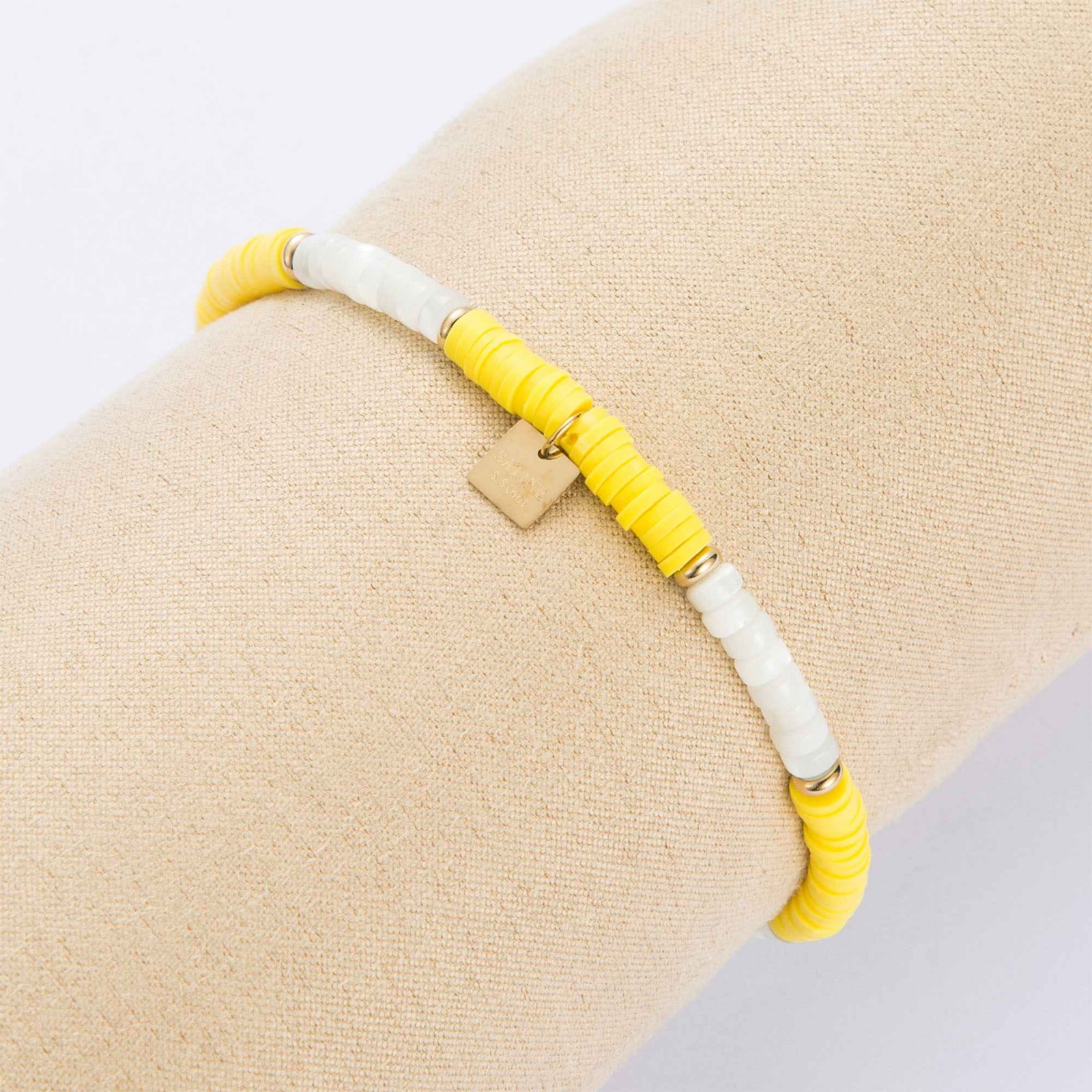 Stainless Steel Elastic Bracelet Color:Yellow