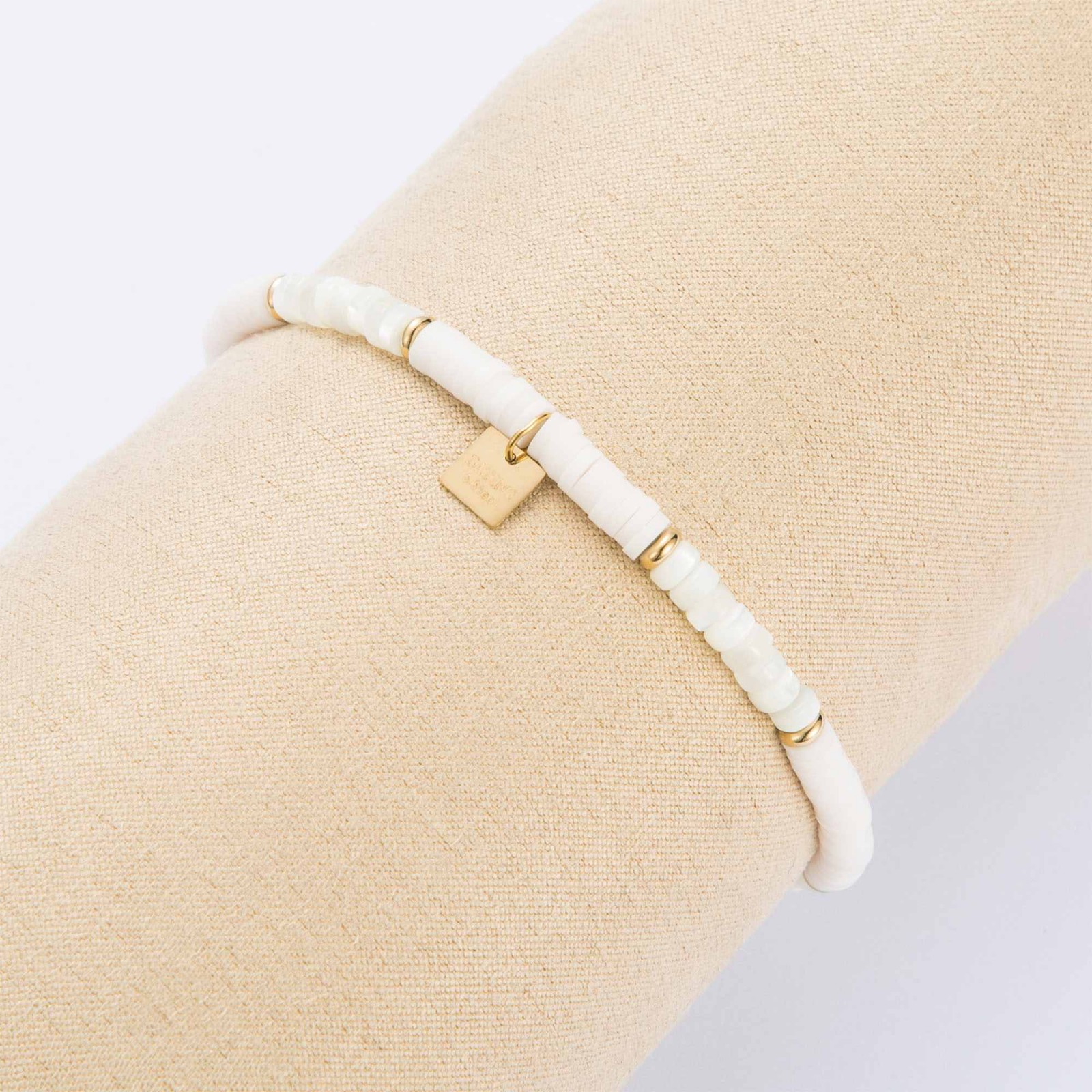 Stainless Steel Elastic Bracelet Color:White