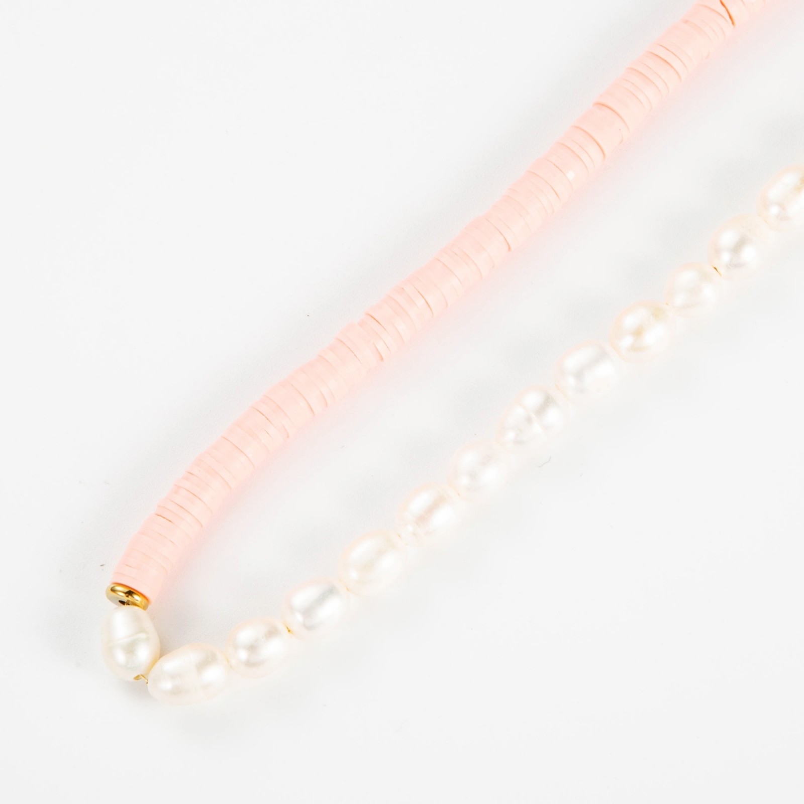 Stainless Steel Short Necklace Color:Nude Pink