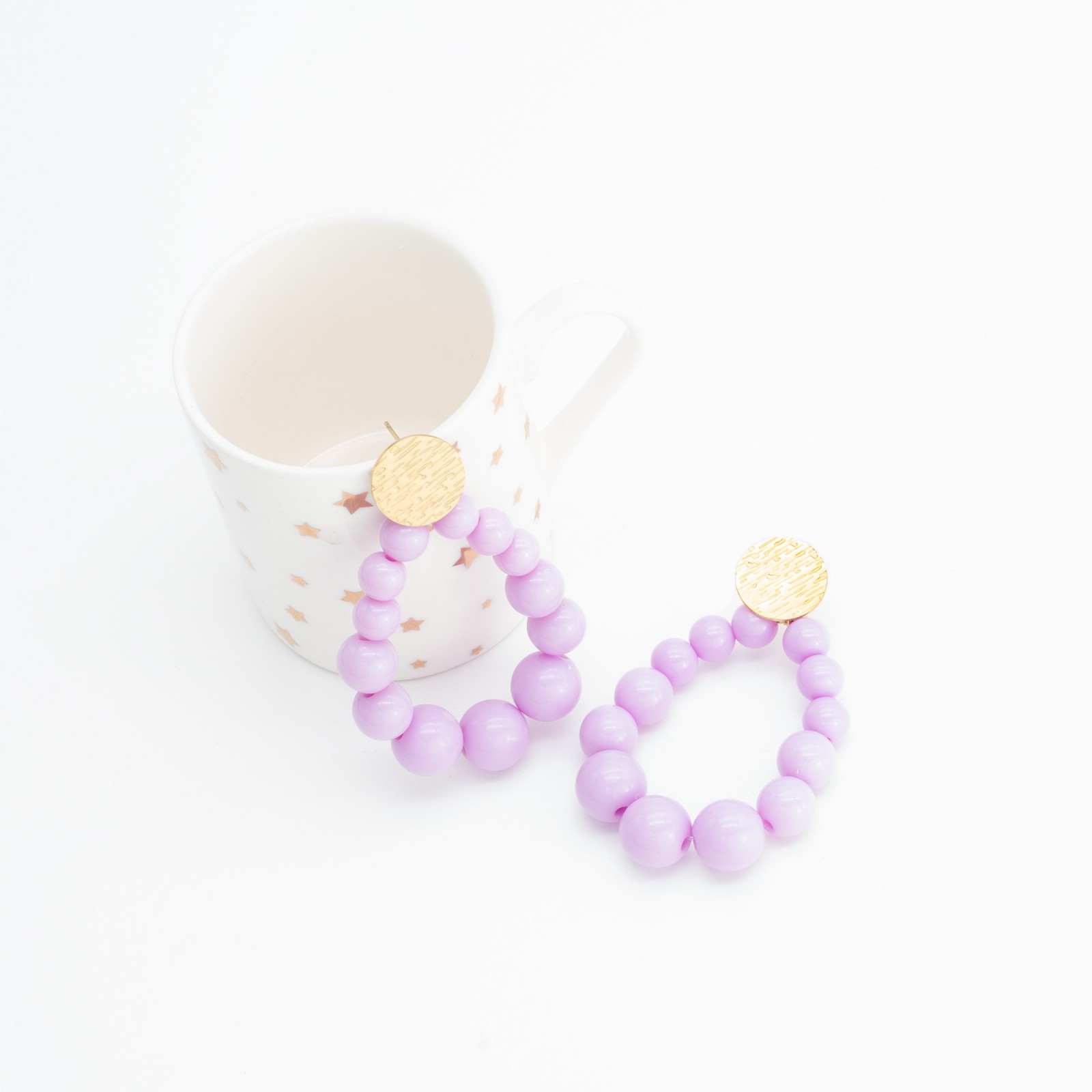 Boucles d'oreilles uni Couleur:Violet