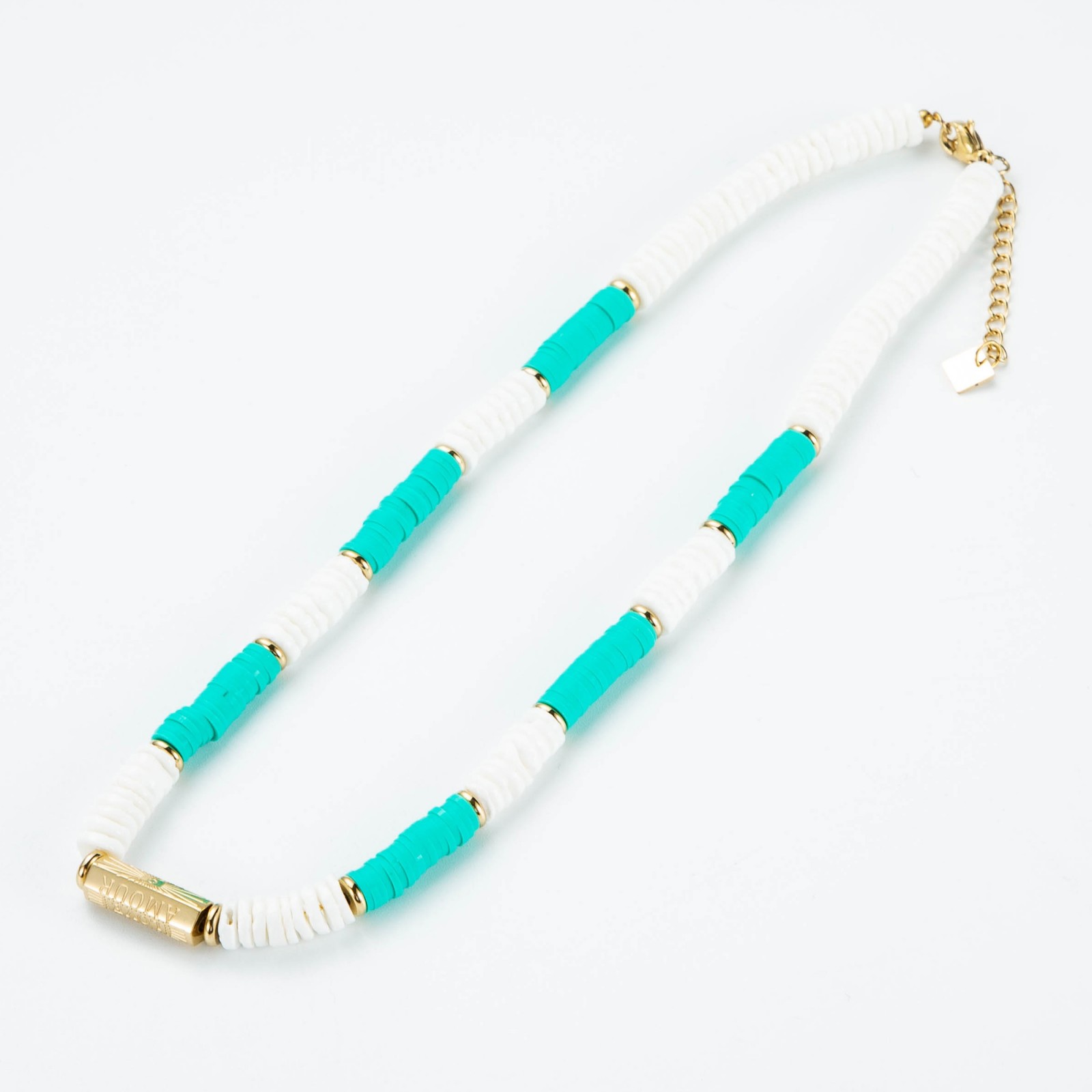 Stainless Steel Short Necklace Color:Blue